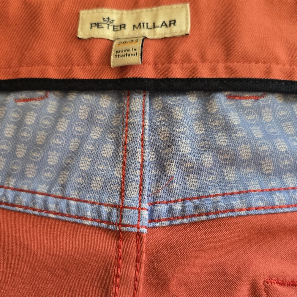 Peter Millar Crown Sport 5 Pocket Coral Golf Pants. Mens 36/32 - Picture 10 of 10